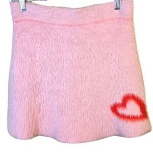 Pink Fuzzy High-waisted Mini Skirt Doll Kill Delias Sz S Coquettecore Barbiecore